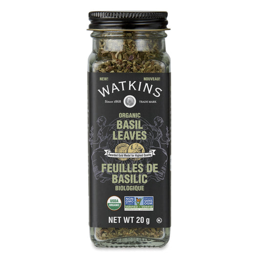 Watkins Organic Dried Herbs, Pack of 3 Jars - Basil, 3 x 20g