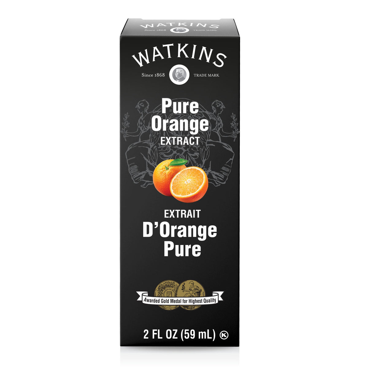 Watkins Pure Lemon, Orange, Almond and Peppermint Extracts, Case of 6 or 12 x 59ml - Pure Orange, 6 x 59ml