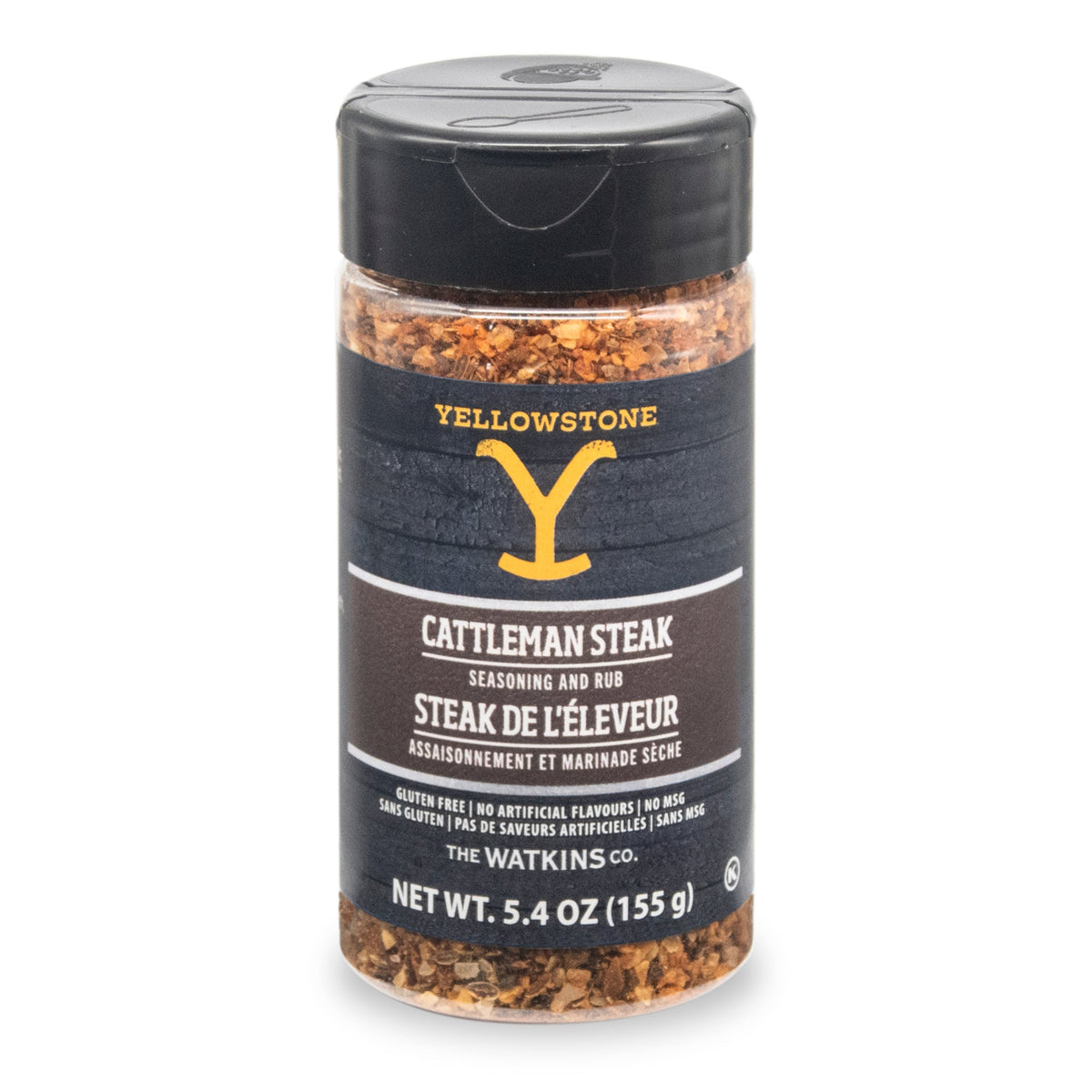 Watkins Yellowstone Seasonings, Case of 6 - Cattleman Steak, 6 x 155g