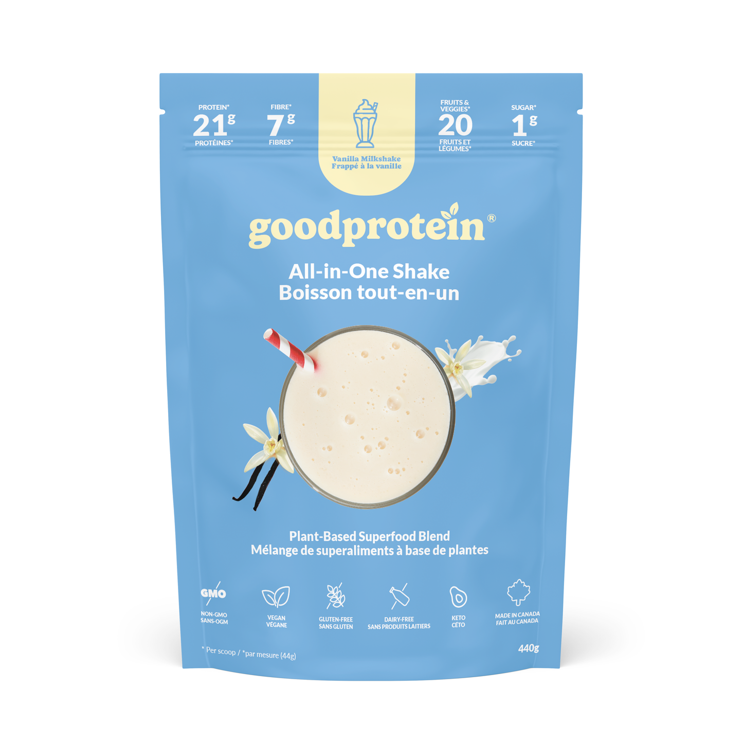 Good Protein All-in-One Vanilla Milkshake 440g