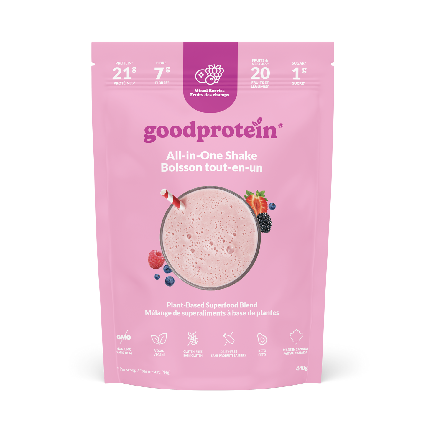 Good Protein All-in-One Mixed Berries 440g