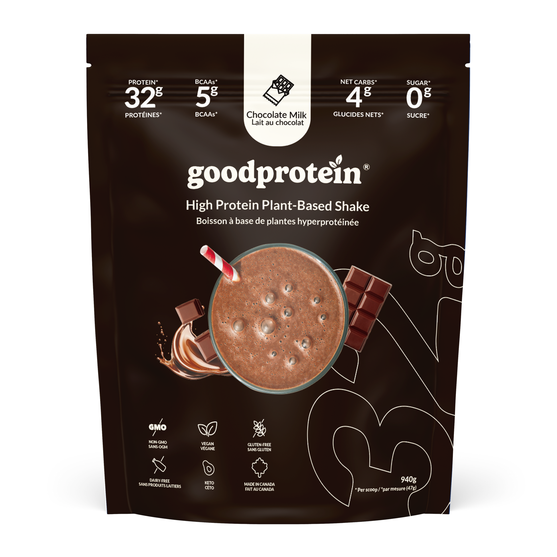 Good Protein High Protein Shake Chocolate Milk 940g