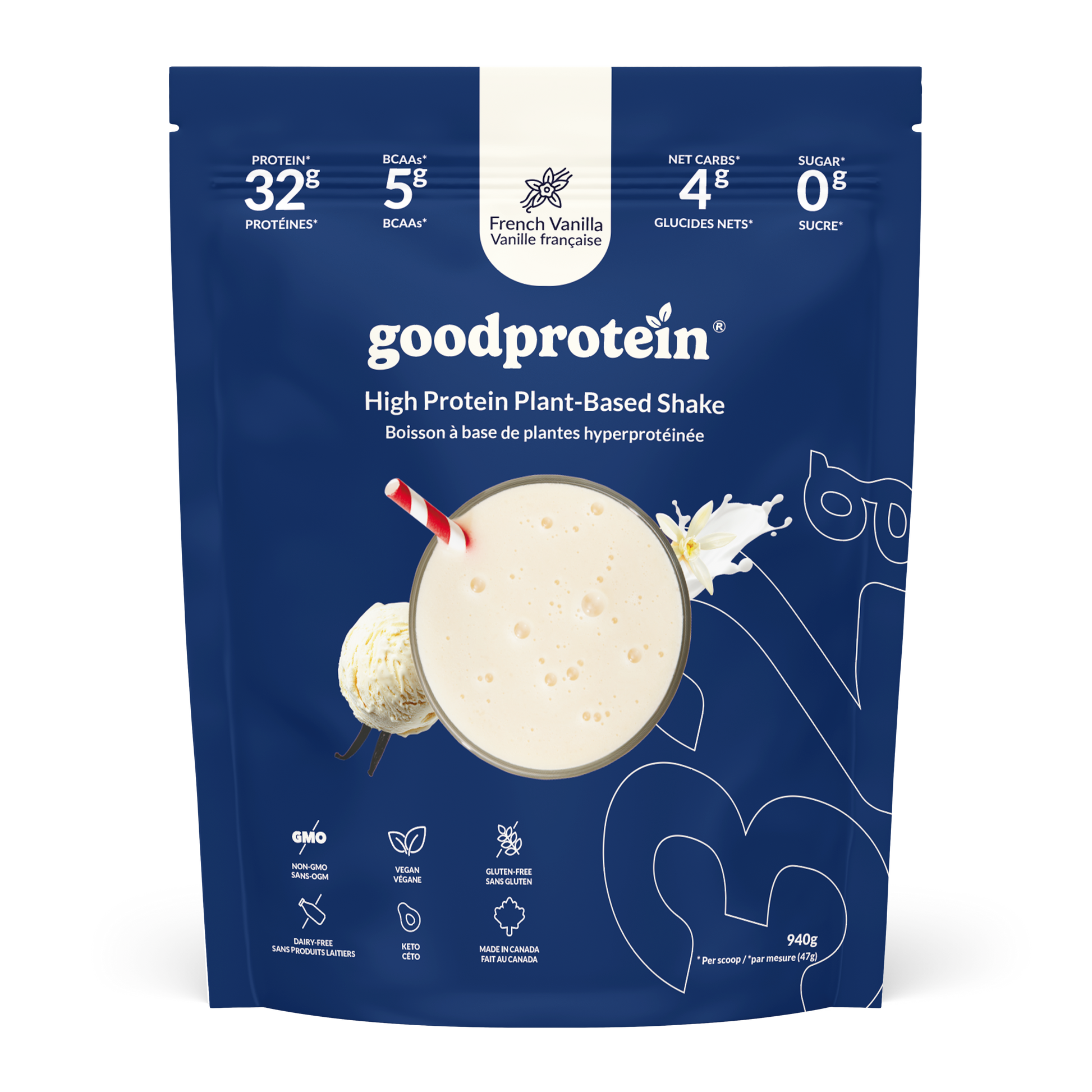 Good Protein High Protein Shake French Vanilla 940g