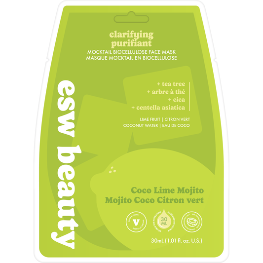 ESW Beauty Biocellulose Mocktail Mask, Coco Lime Mojito Clarifying