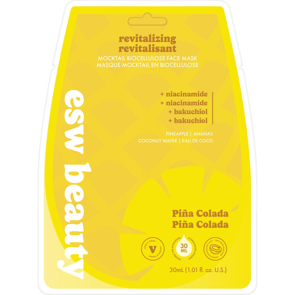 ESW Beauty Biocellulose Mocktail Mask, Piña Colada Revitalizing