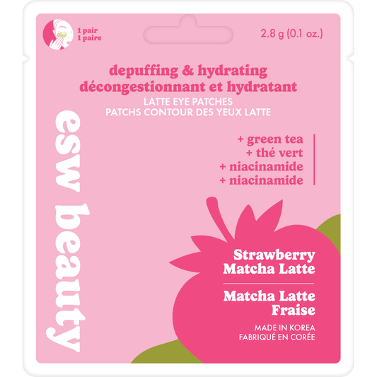 ESW Beauty Hydrogel Eye Patches, Strawberry Matcha Latte