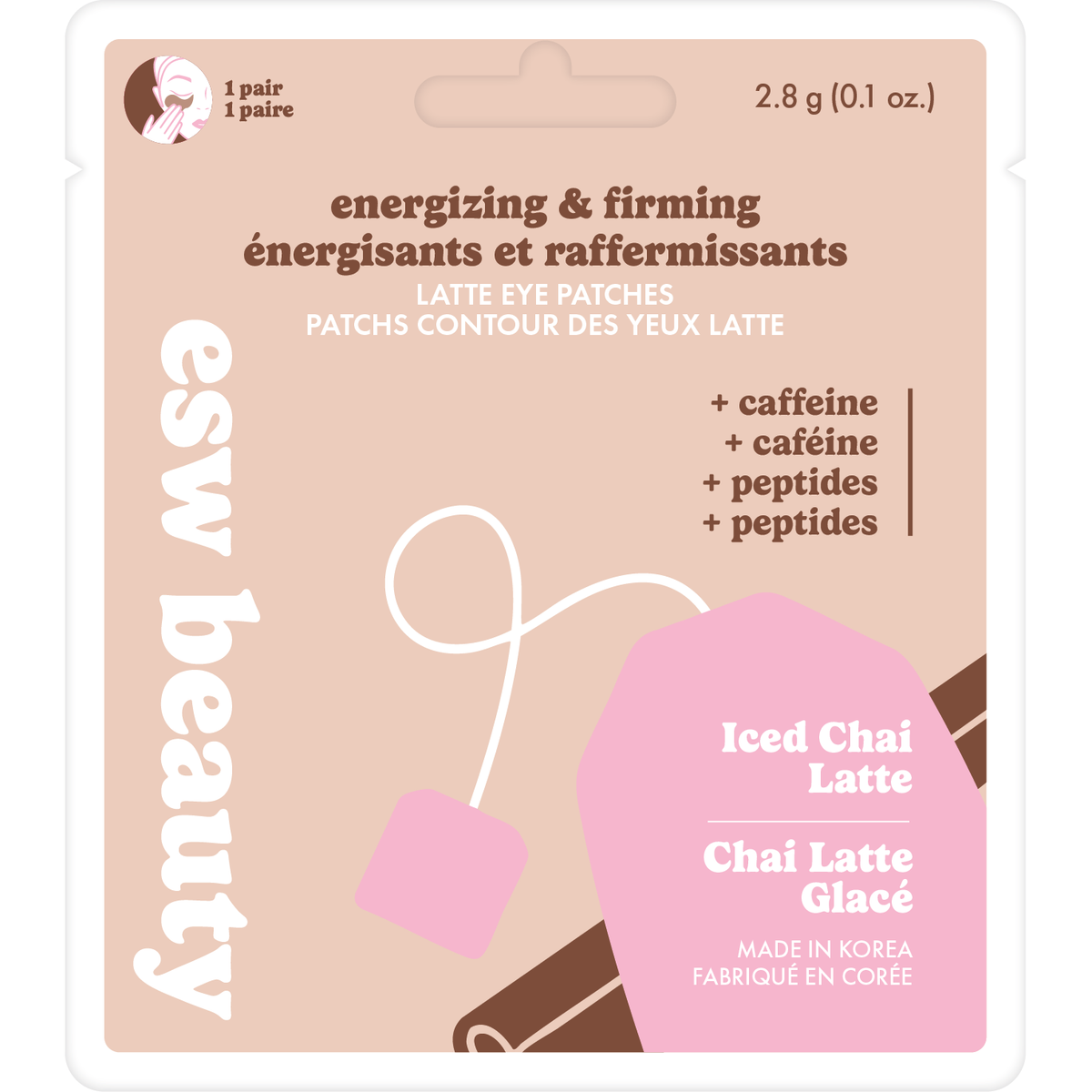 ESW Beauty Hydrogel Eye Patches, Iced Chai Latte