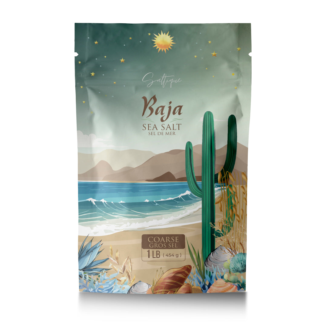 Saltique Baja Sea Salt, Hand-Harvested Unrefined Sea Salt from Baja California, Coarse or Fine, 454g or 2.27kg - Coarse / 454g