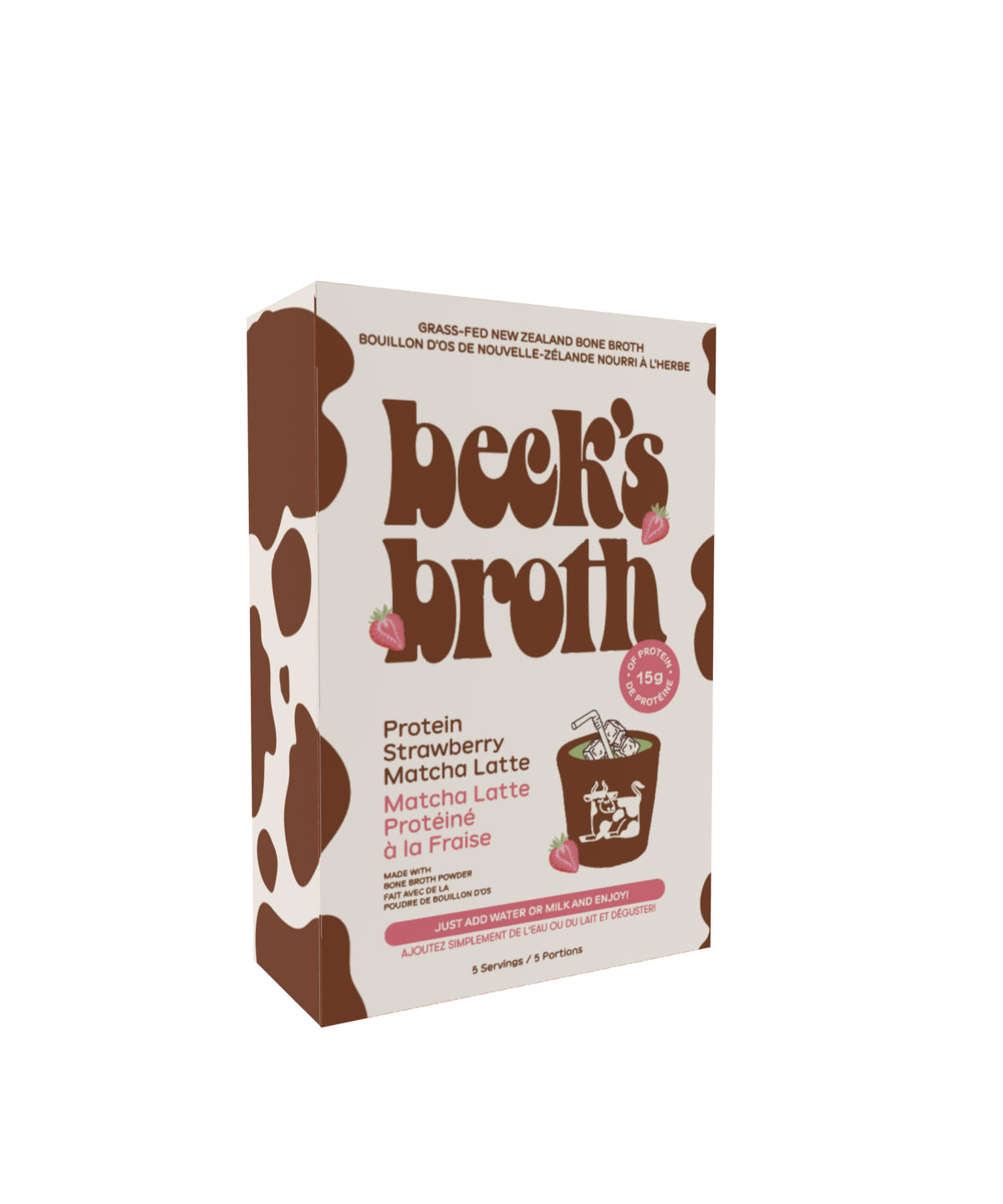 Beck's Broth Strawberry Matcha - 5-Pack Box