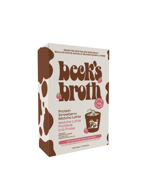 Beck's Broth Strawberry Matcha - 5-Pack Box