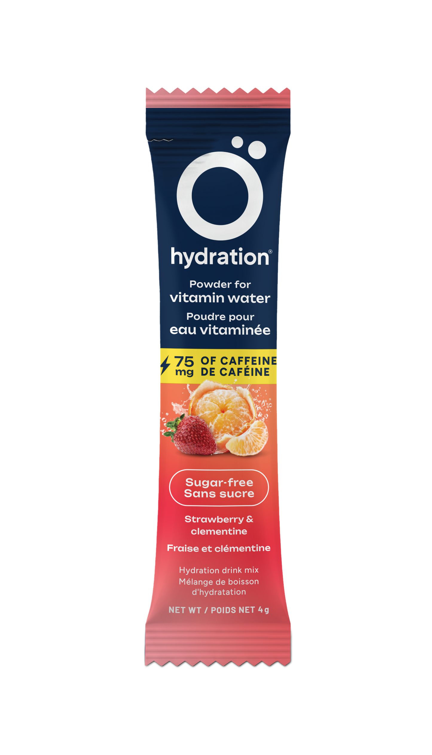 Ö Hydration Electrolyte + Caffeine Drink Mix Strawberry-Clementine, Case of 10 Stick Packs