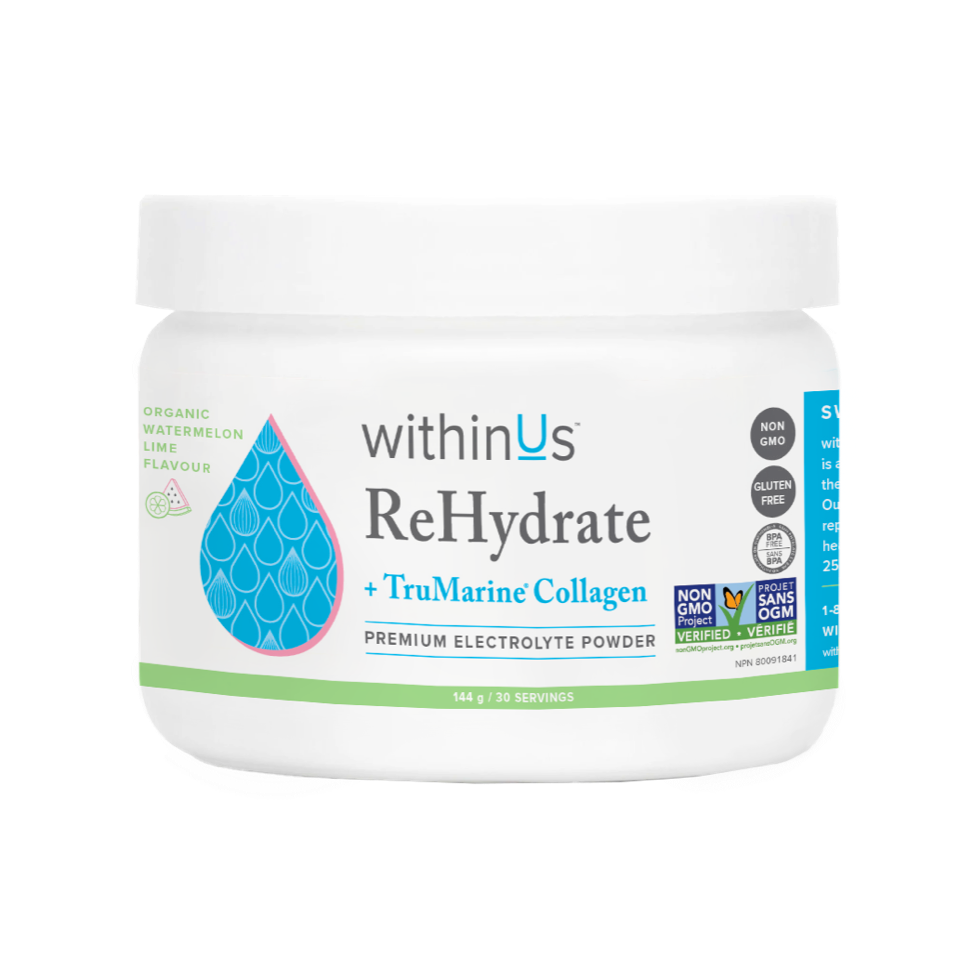 withinUs ReHydrate Collagen Watermelon Jar (20 Servings)