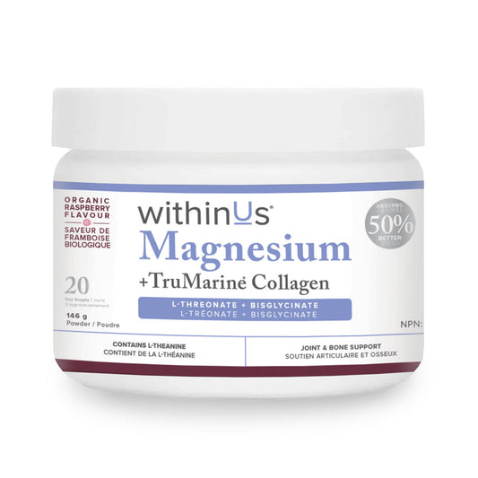withinUs Magnesium L-Threonate Raspberry Jar (14 Servings)