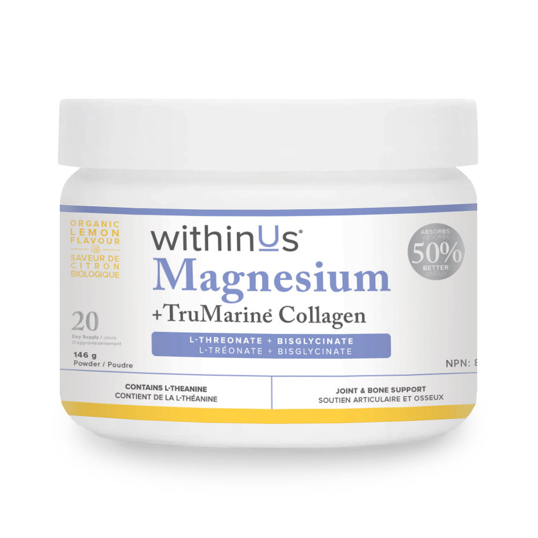withinUs Magnesium L-Threonate Lemon Jar (14 Servings)