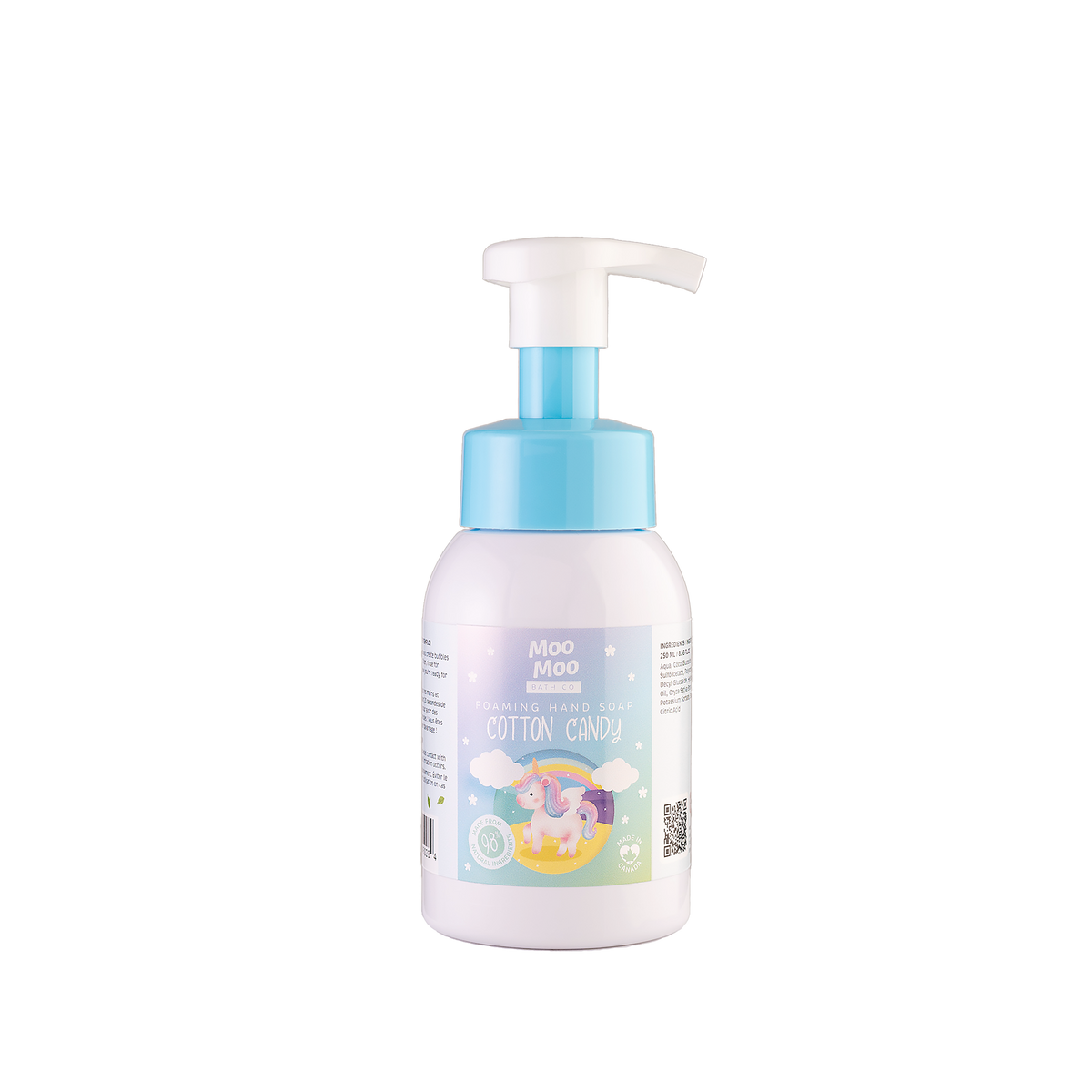 Moo Moo Bath Co Kids Foaming Hand Soap, 4 Fun Scents, 250ml - Cotton Candy
