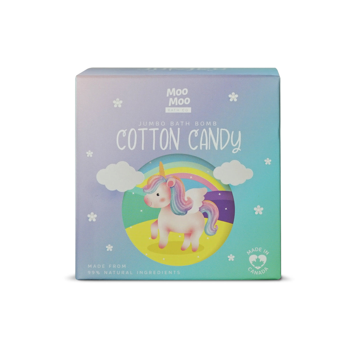 Moo Moo Bath Co Kids Bath Bombs, Jumbo 250g or Holiday Trio 3 x 80g - Cotton Candy / Jumbo (250g)