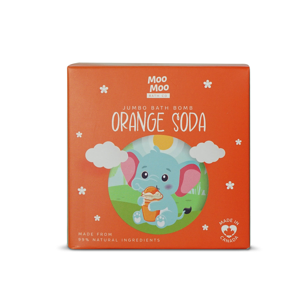 Moo Moo Bath Co Kids Bath Bombs, Jumbo 250g or Holiday Trio 3 x 80g - Orange Soda / Jumbo (250g)