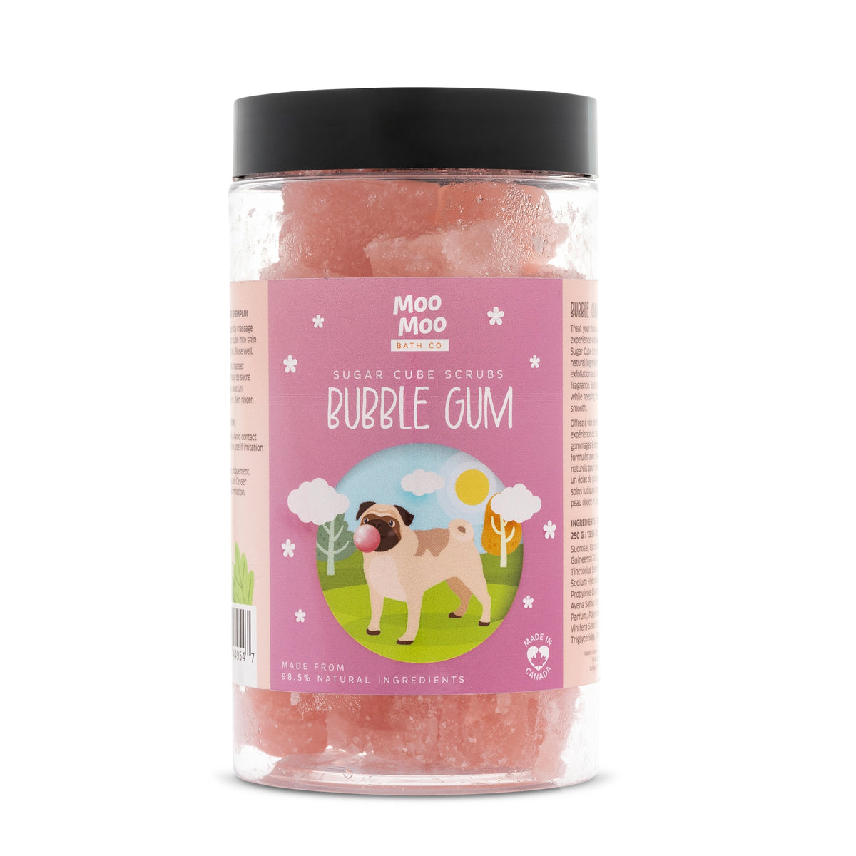 Moo Moo Bath Co Exfoliating Sugar Cube Scrubs, 6 Scents, 250g - Bubble Gum