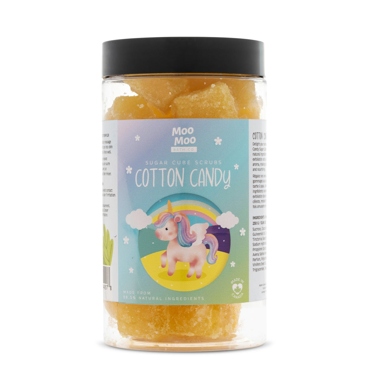 Moo Moo Bath Co Exfoliating Sugar Cube Scrubs, 6 Scents, 250g - Cotton Candy