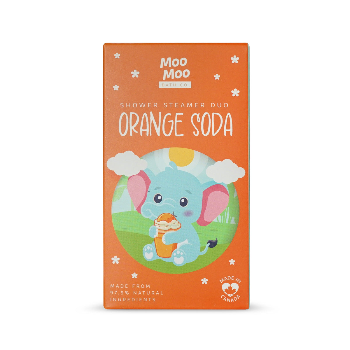 Moo Moo Bath Co Shower Steamers, 7 Scents, 60g-120g - Orange Soda / Duo (2 x 60g)