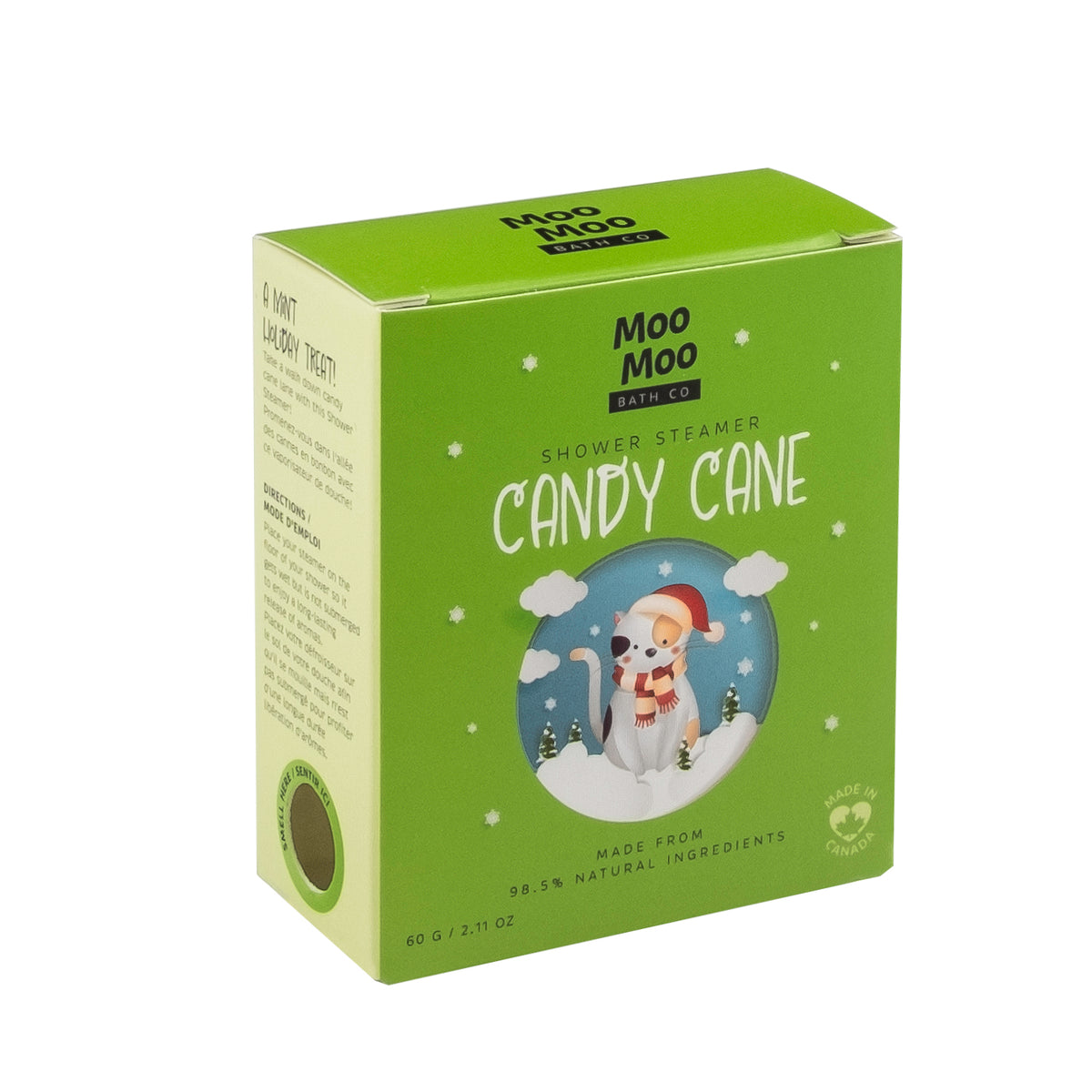 Moo Moo Bath Co Shower Steamers, 7 Scents, 60g-120g - Candy Cane / Single (60g)