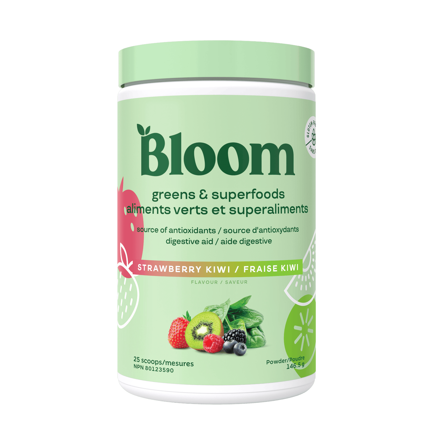 Bloom Greens & Superfoods Strawberry Kiwi powder