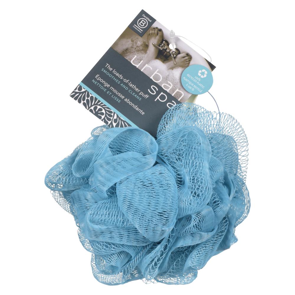 Urban Spa Bath Pouf, Nylon Mesh or Bamboo Viscose Shower Puff for Rich Lather - Nylon Mesh