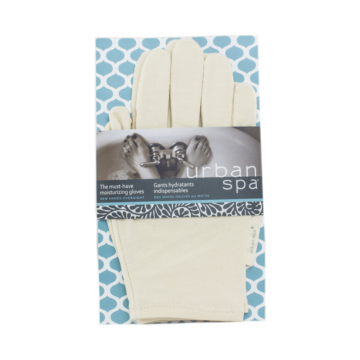 Urban Spa Must-Have Moisturizing Gloves, Unbleached Cotton Overnight Gloves for Hand Cream