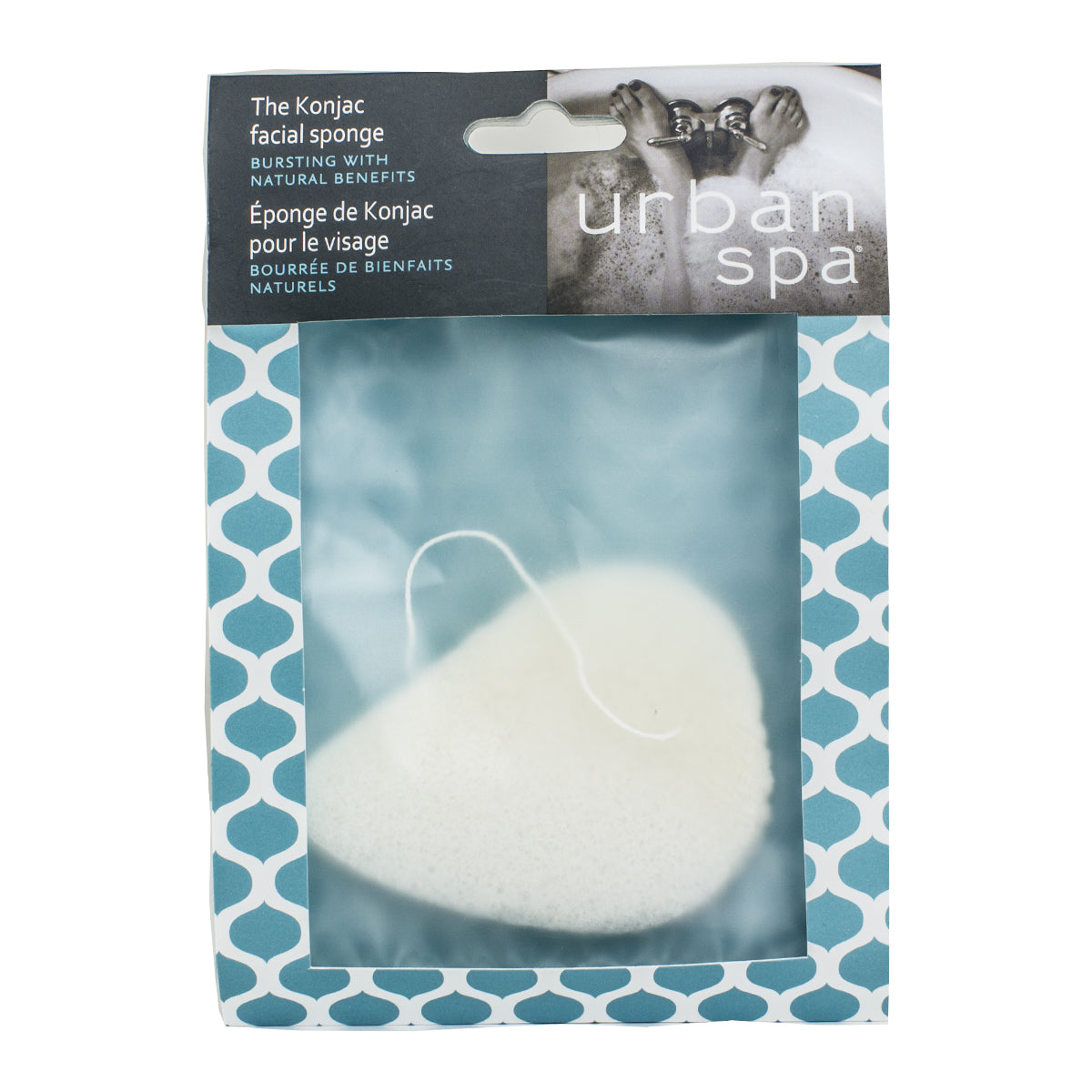 Urban Spa Konjac Facial Sponge, Plant-Based Sponge for Gentle Daily Face Cleansing