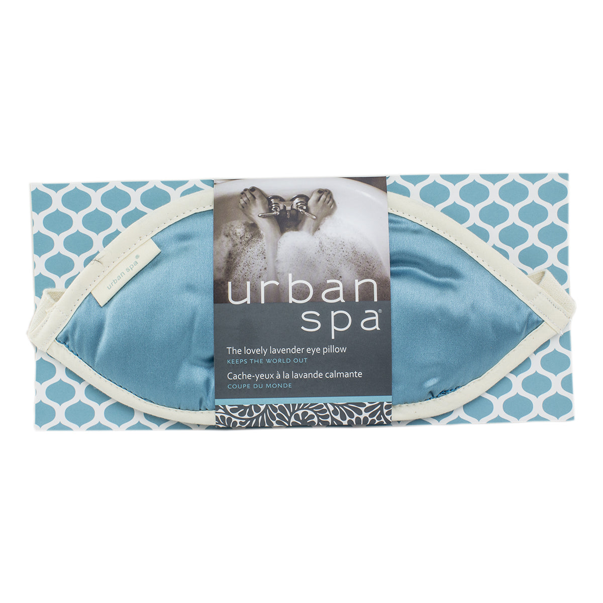 Urban Spa Lovely Lavender Eye Pillow, Pure Silk Eye Mask Filled with French Lavender