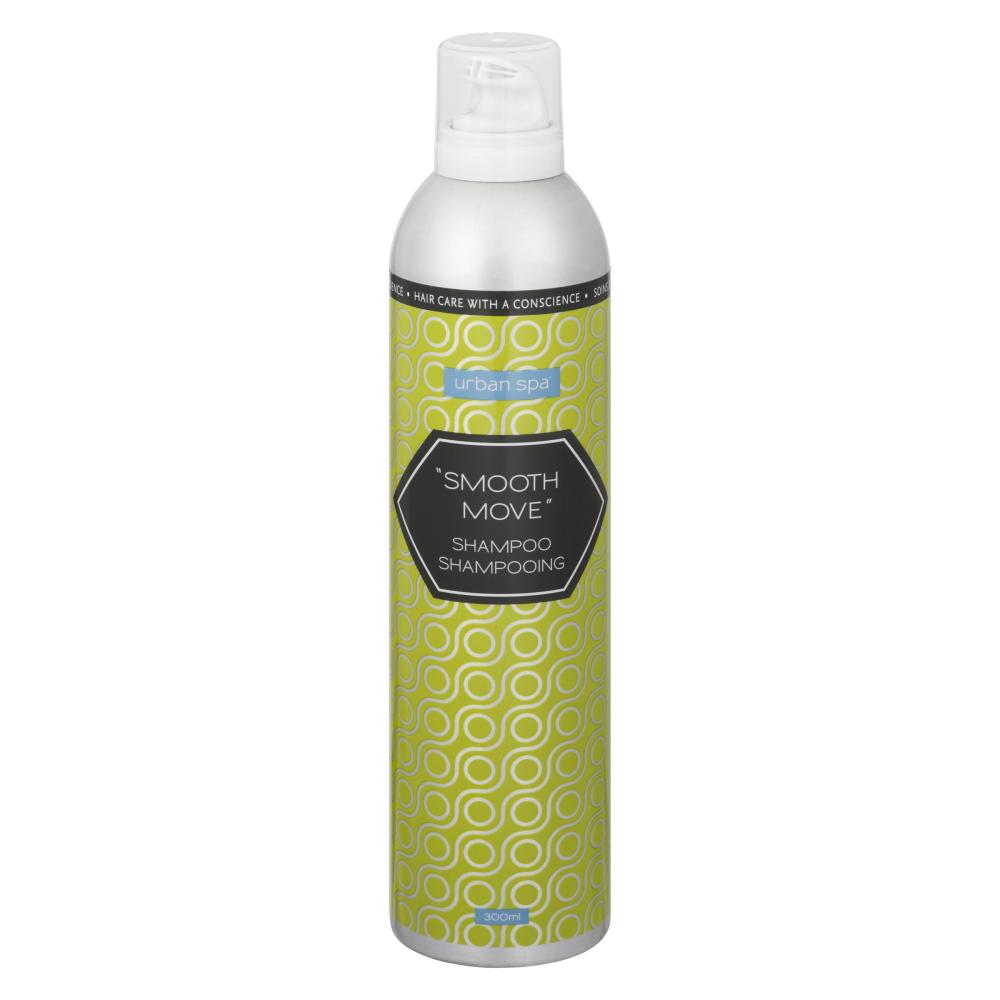 Urban Spa Shampoo 300ml, Moisture Magnet, Smooth Move or Speaks Volumes, with Keratin and Wheat Protein, in a Recyclable Aluminum Bottle - Smooth Move