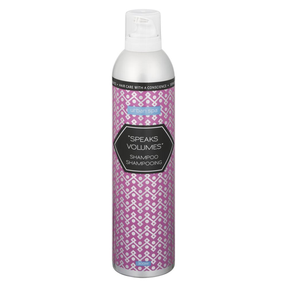 Urban Spa Shampoo 300ml, Moisture Magnet, Smooth Move or Speaks Volumes, with Keratin and Wheat Protein, in a Recyclable Aluminum Bottle - Speaks Volumes