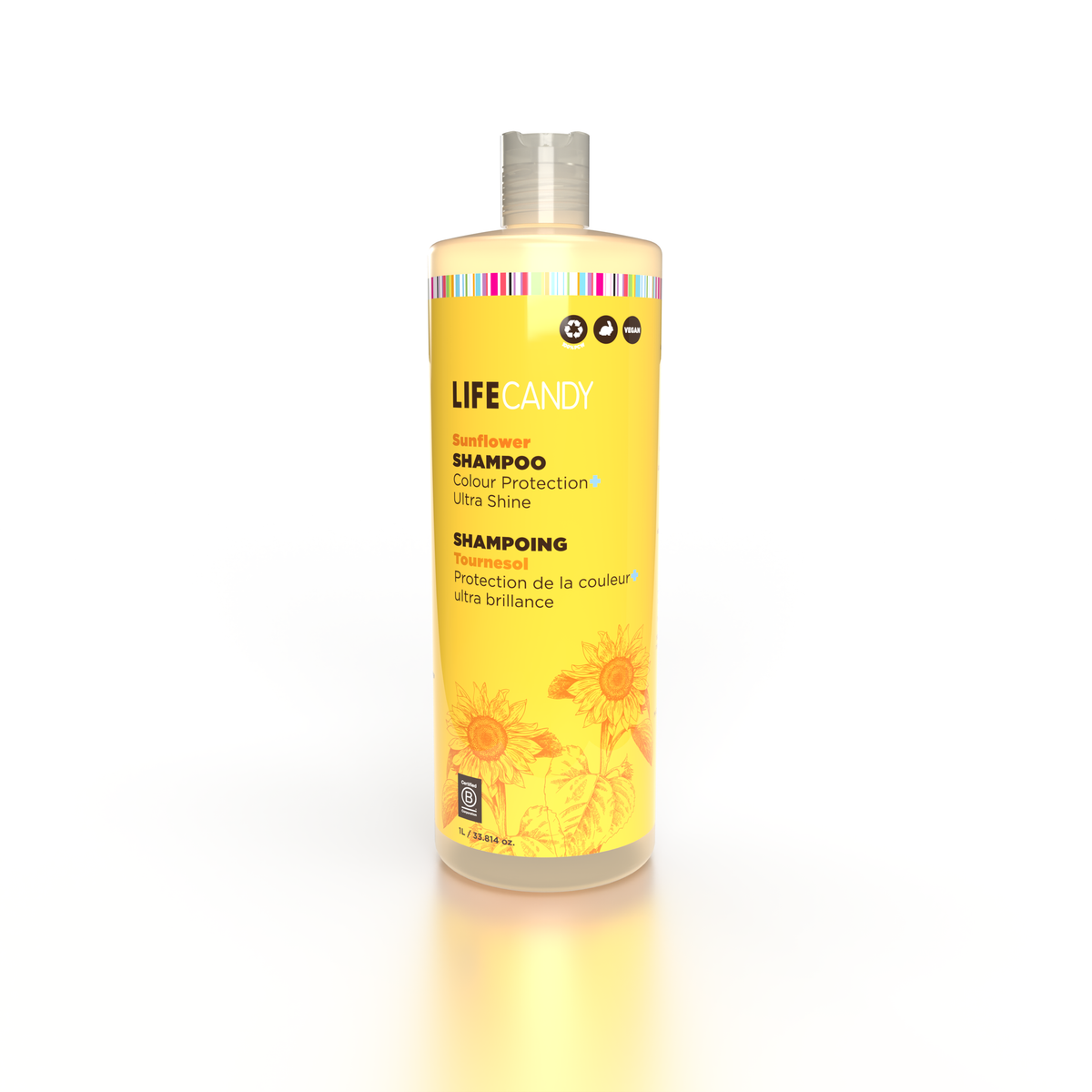 Urban Spa Shampoo 1L, Colour-Friendly Daily Shampoo with Plant Oils, Rice Water and Flax, Aloe and Hemp, Avocado, Grape Seed or Sunflower - Sunflower