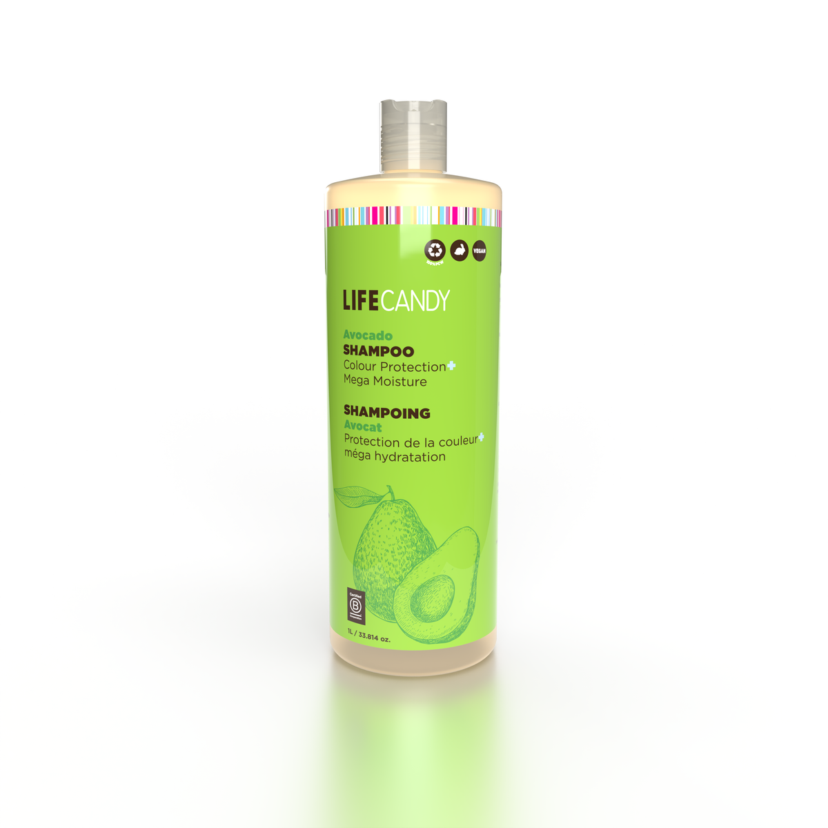 Urban Spa Shampoo 1L, Colour-Friendly Daily Shampoo with Plant Oils, Rice Water and Flax, Aloe and Hemp, Avocado, Grape Seed or Sunflower - Avocado