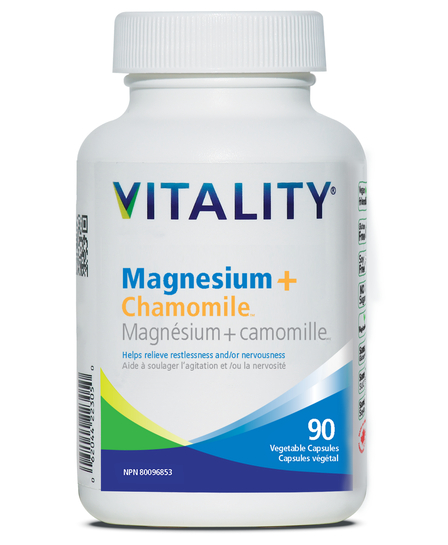 Vitality Magnesium + Chamomile Capsules 90 Vegetarian Capsules