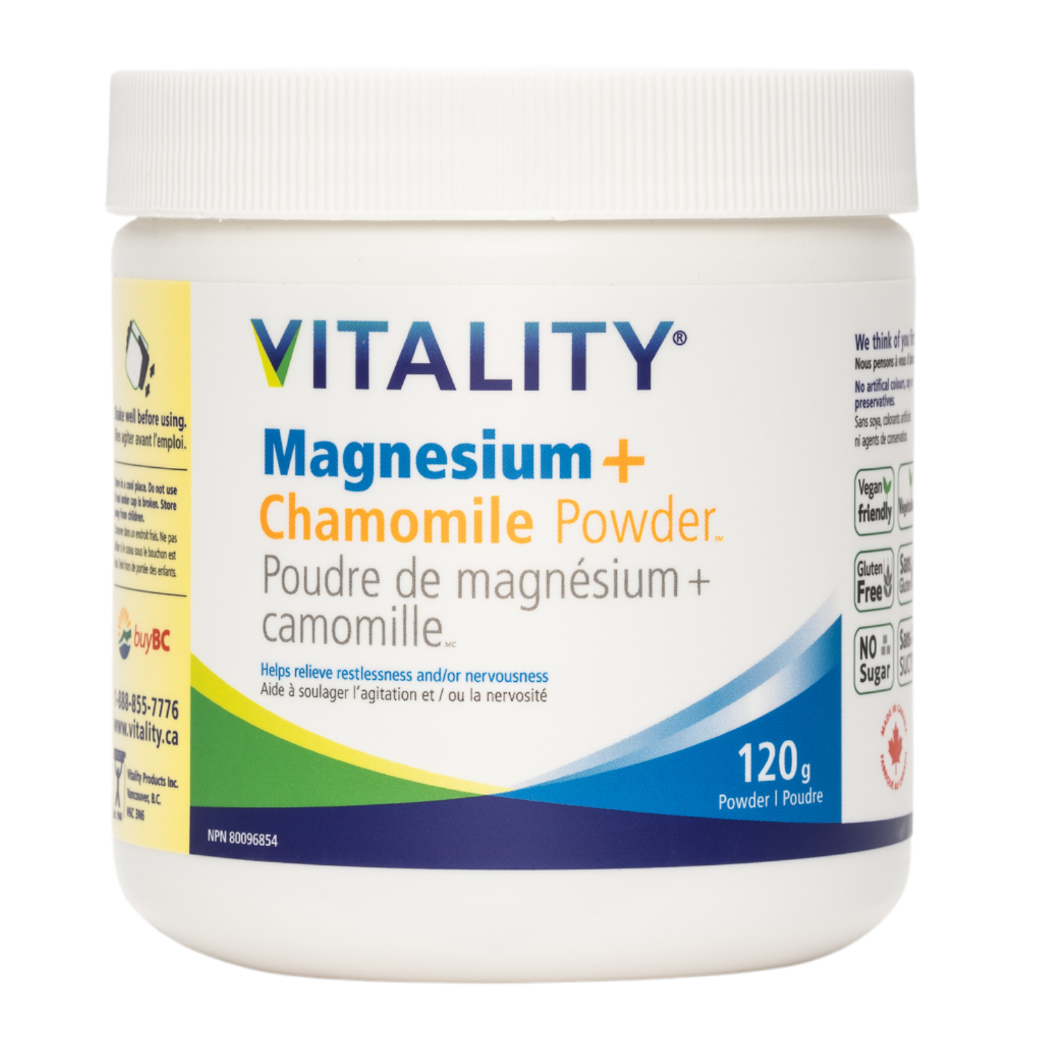 Vitality Magnesium + Chamomile Powder 120g Tub