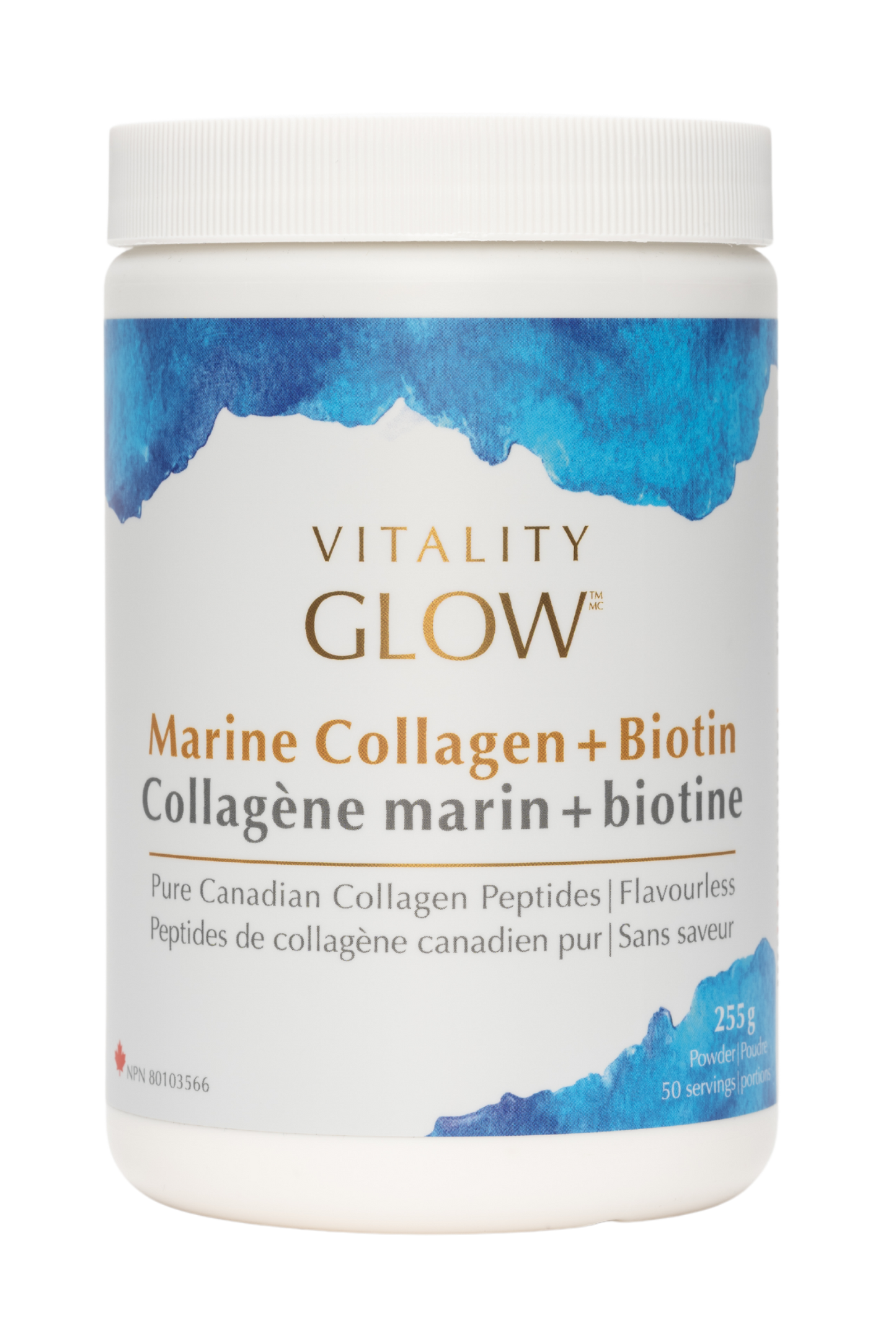 Vitality GLOW Marine Collagen + Biotin 255g
