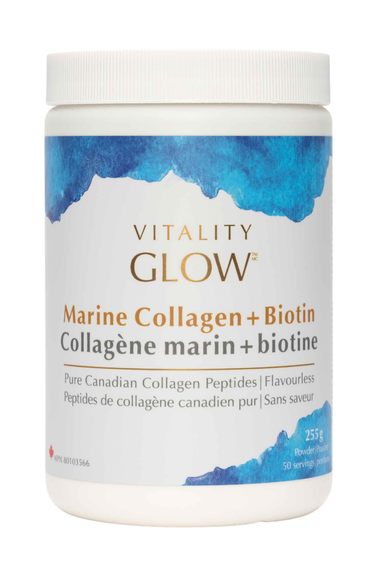 Vitality GLOW Marine Collagen + Biotin 255g