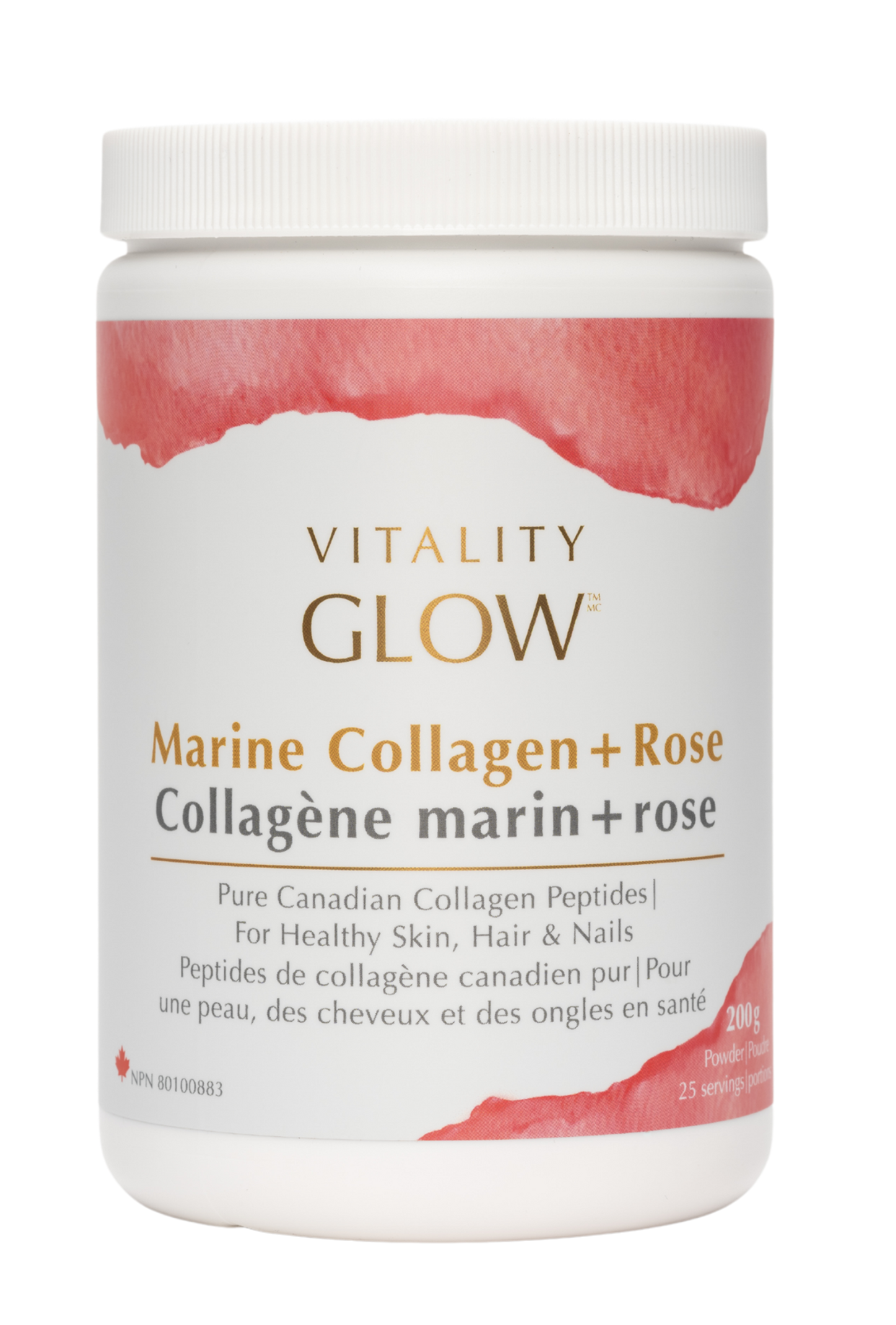 Vitality GLOW Marine Collagen + Rose 200g