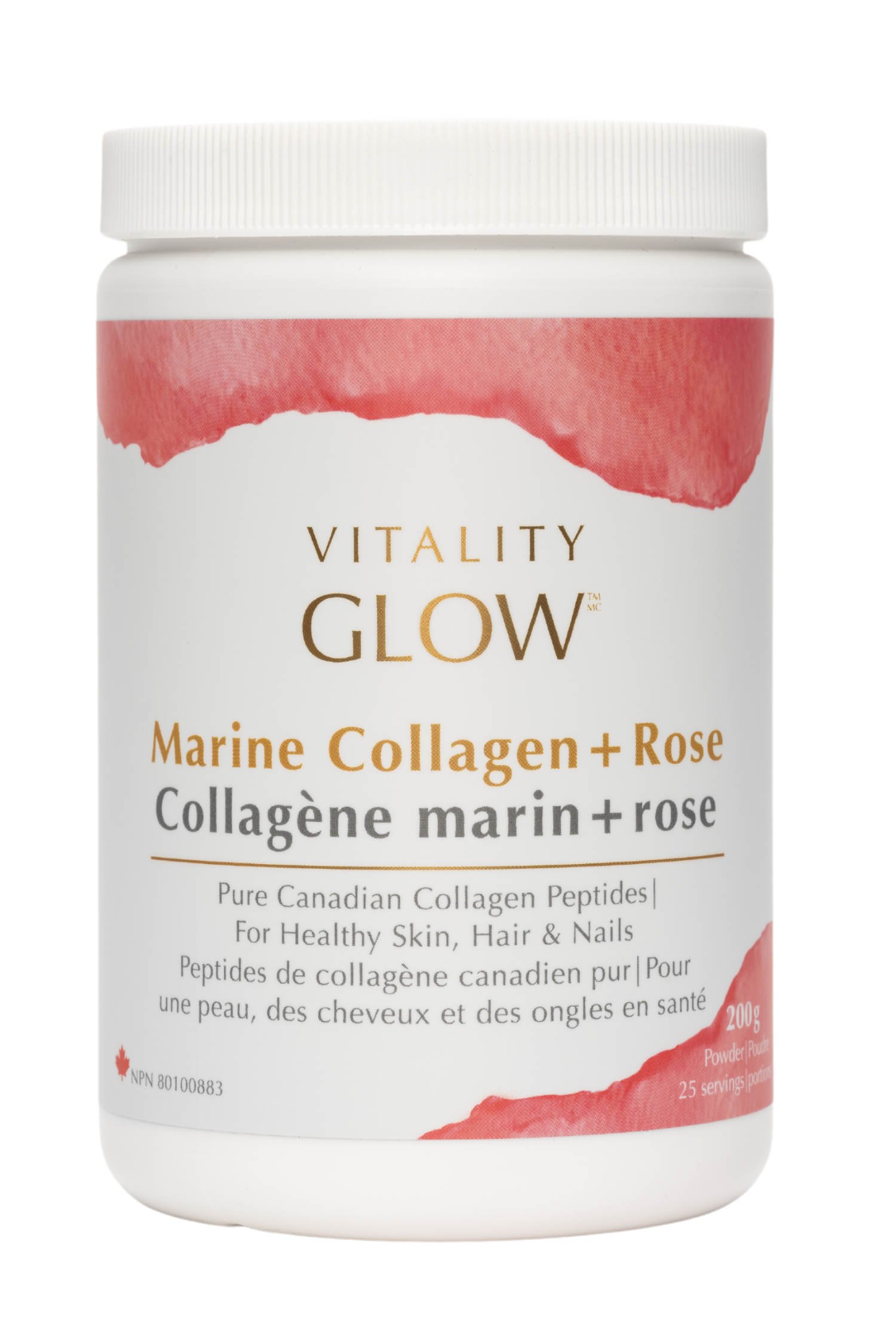 Vitality GLOW Marine Collagen + Rose 200g