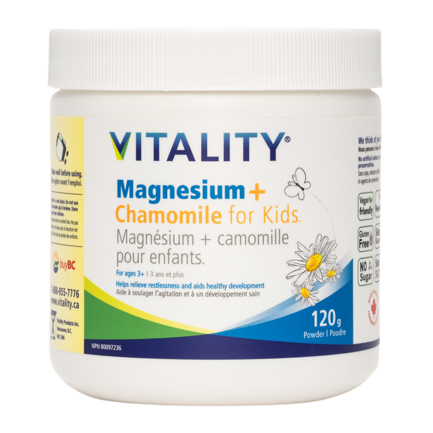 Vitality Magnesium + Chamomile For Kids 120g Tub