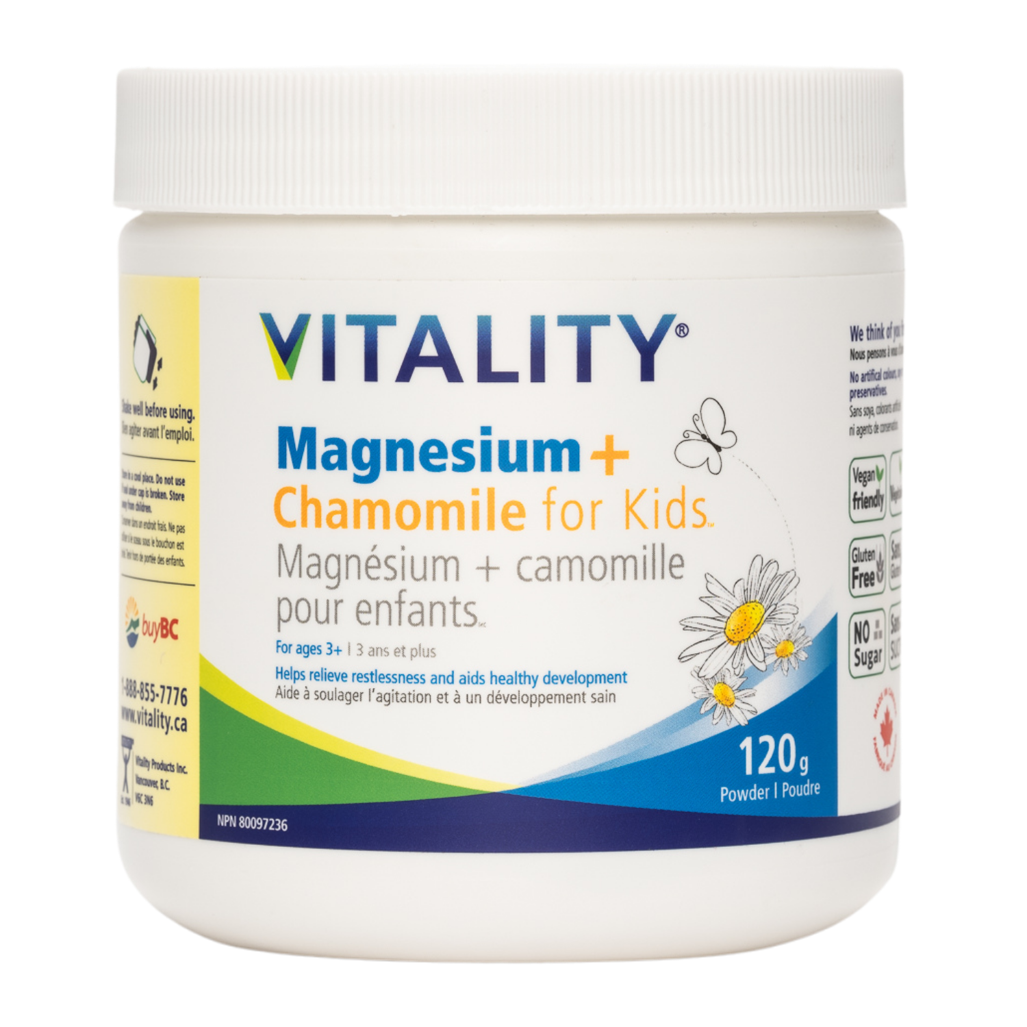 Vitality Magnesium + Chamomile For Kids 120g Tub