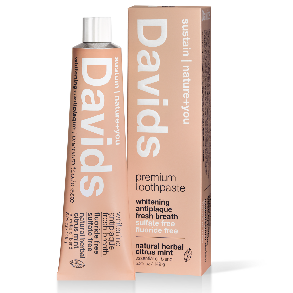Davids Premium Toothpaste Herbal Citrus Mint 149g