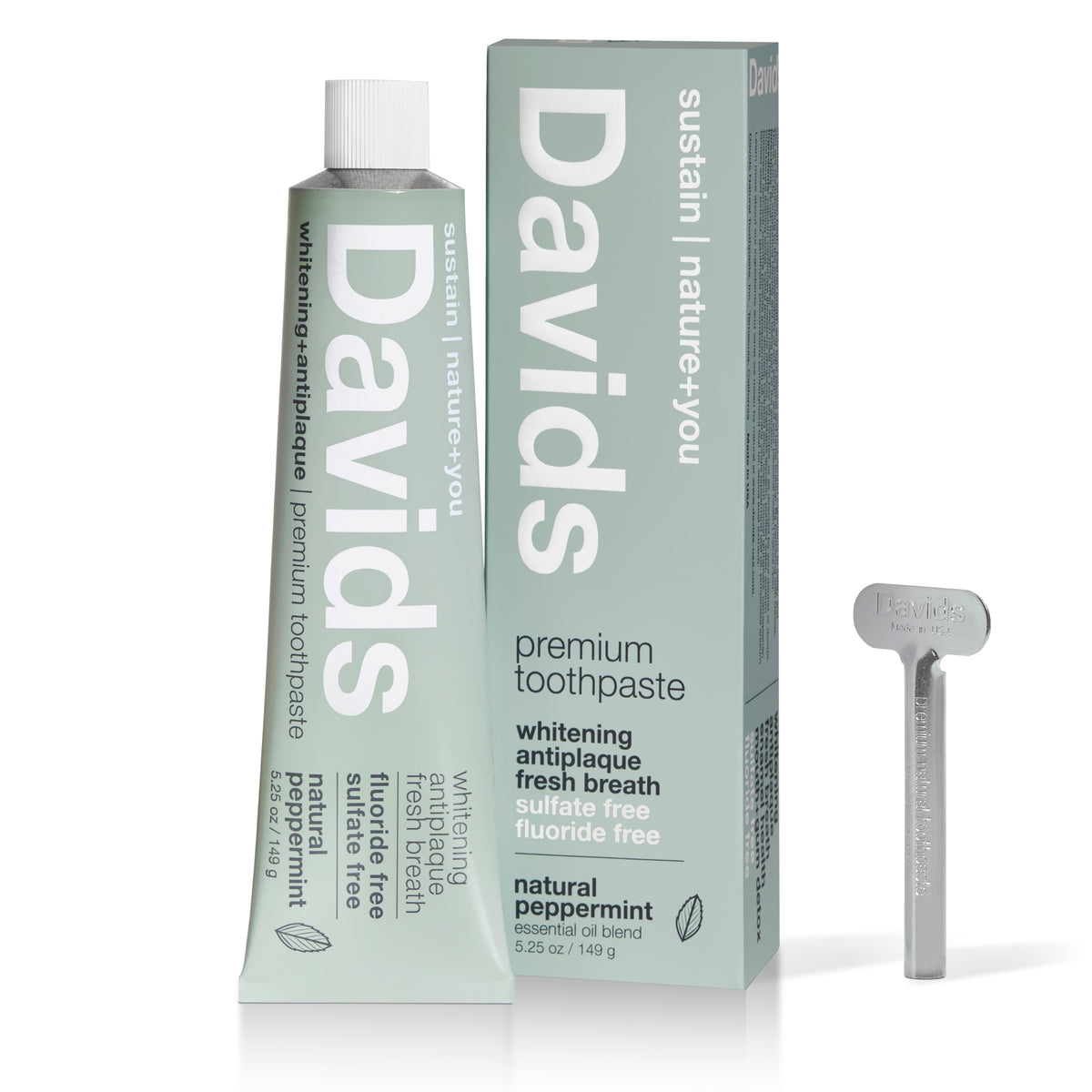 Davids Premium Toothpaste Peppermint 50g Travel