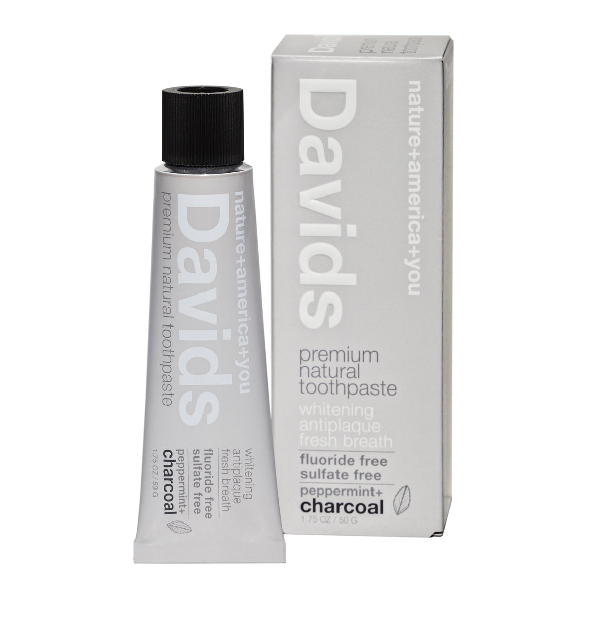 Davids Charcoal Peppermint Toothpaste 50g Travel