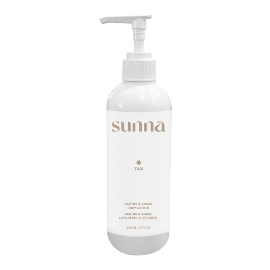Sunna Tan Cactus and Agave Body Lotion with Aloe, Shea Butter and Coconut Oil, Rich Tan-Friendly Moisturizer for Dry Skin, 236ml