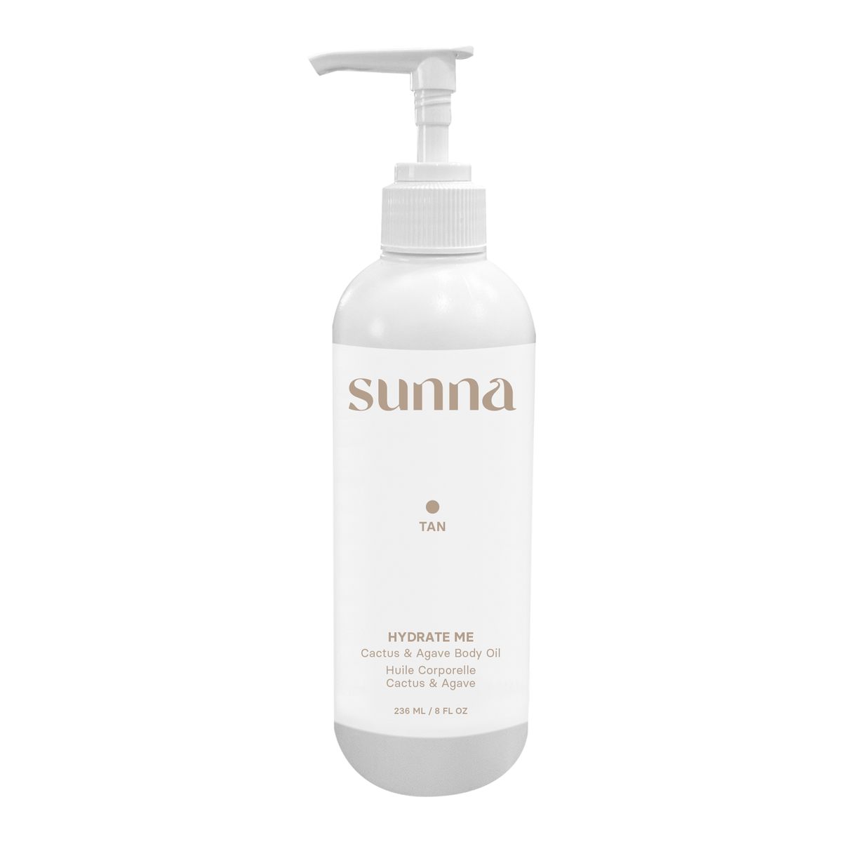 Sunna Tan Cactus and Agave Body Oil with Prickly Pear, Kakadu Plum, Jojoba and Green Tea Seed Oils, Tan-Enhancing Dry-Touch Moisturizing Oil, 236ml