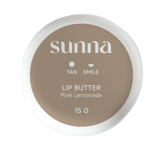 Sunna Tan Lip Butter with Coconut Oil, Shea and Kokum Butters, Softening Non-Sticky Lip Balm, 15g