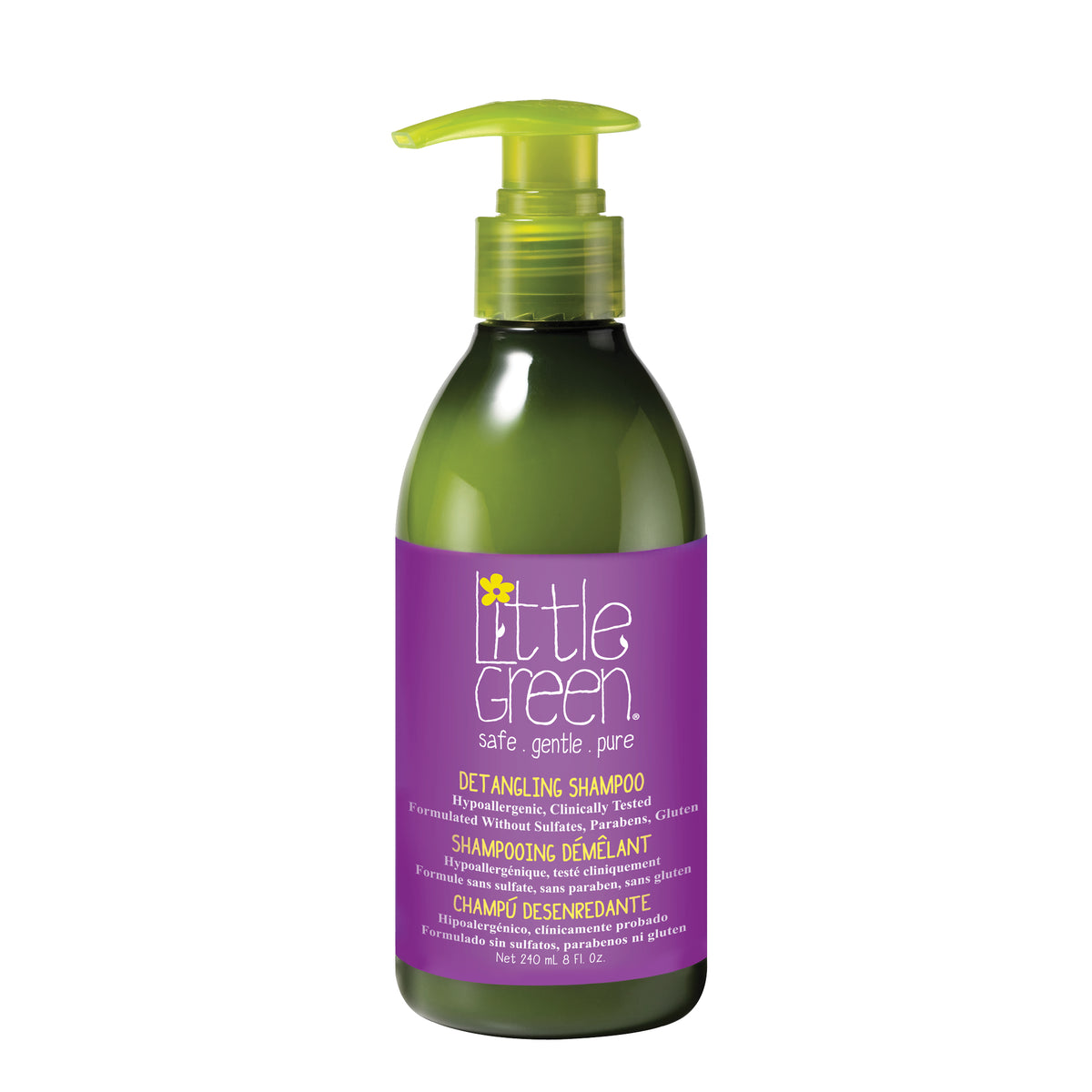 Little Green Kids Detangling Shampoo, Sulfate-Free with Aloe, Shea and Rice Protein, 240ml