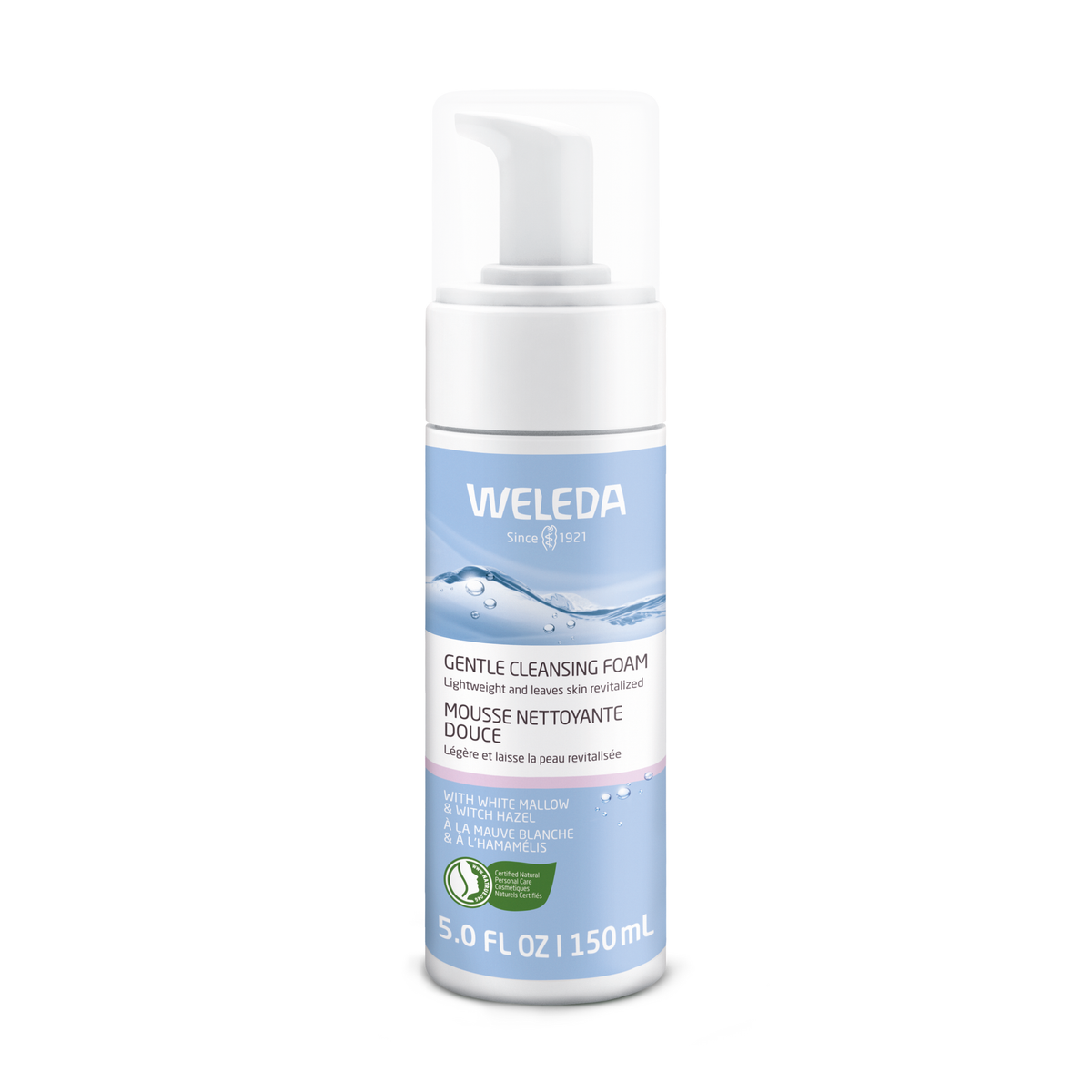 Weleda Gentle Cleansing Foam with Witch Hazel and Marshmallow Root, Refreshing Foaming Face Wash, 150ml